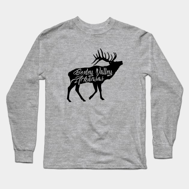 Ponca Arkansas Elk Design Long Sleeve T-Shirt by Arkansas Shop